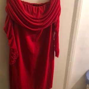 Fashion nova red off shoulders dress